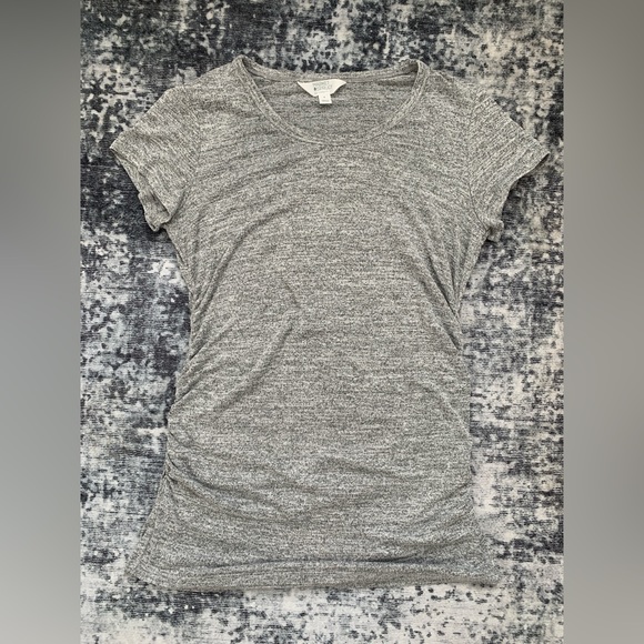 MARKET & SPRUCE Alma Short Sleeve Maternity Knit Top | Medium | Gray - Picture 7 of 9
